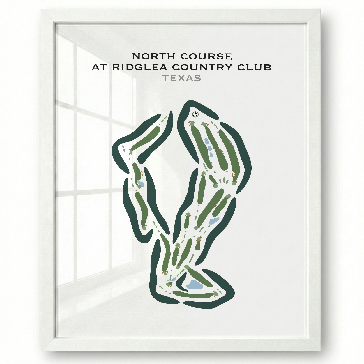 North Course at Ridglea Country Club, Texas - Printed Golf Courses