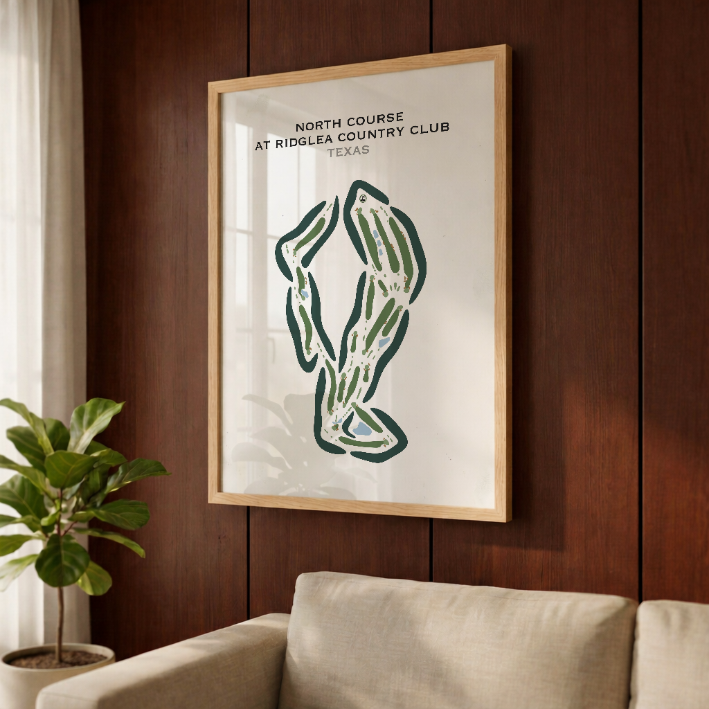 North Course at Ridglea Country Club, Texas - Printed Golf Courses