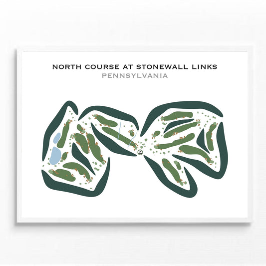 North Course at Stonewall Links, Pennsylvania - Printed Golf Courses