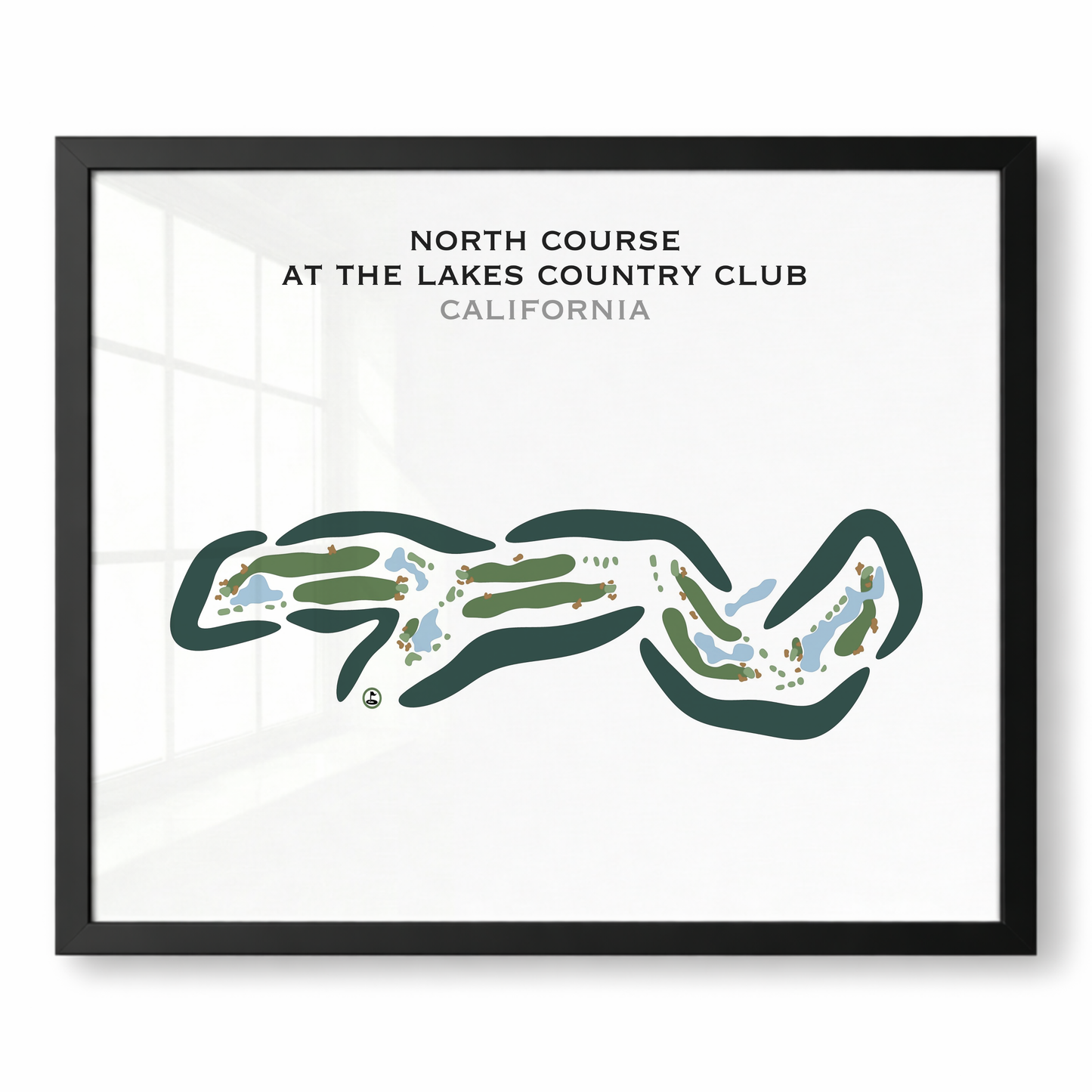 North Course at Lakes Country Club, California - Printed Golf Courses