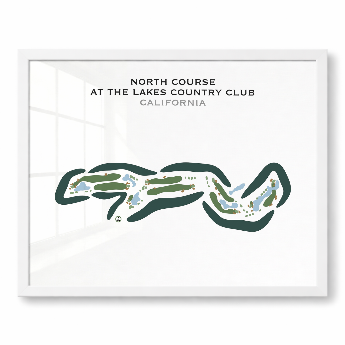 North Course at Lakes Country Club, California - Printed Golf Courses