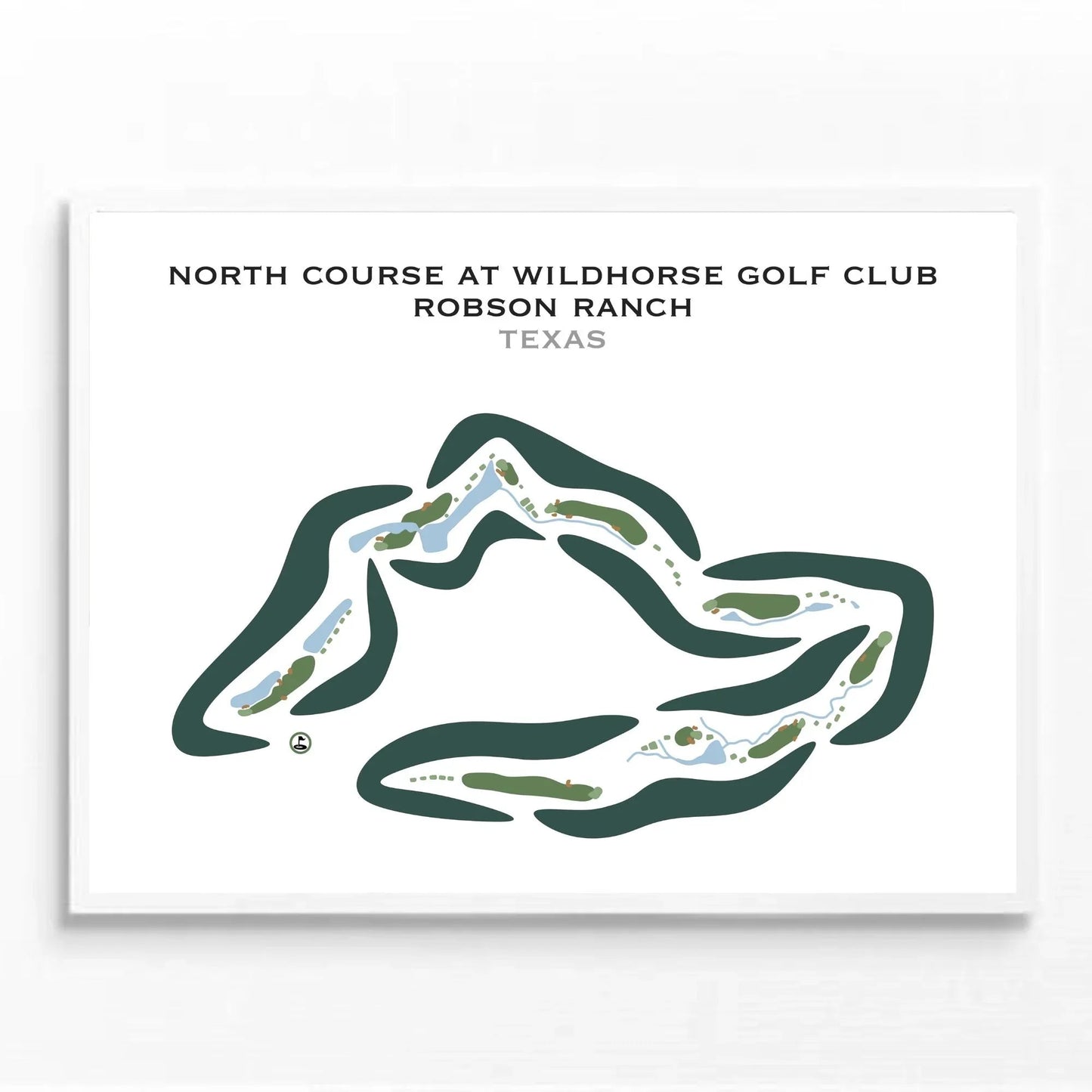 North Course at Wildhorse Golf Club at Robson Ranch, Texas - Printed Golf Courses