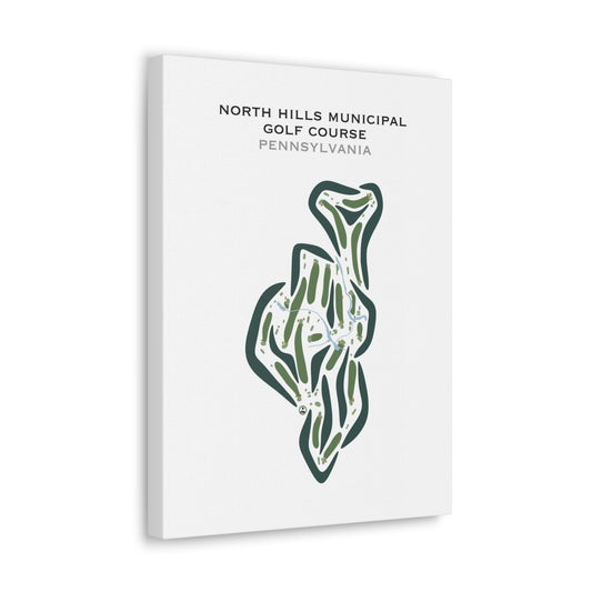 North Hills Municipal Golf Course, Corry, Pennsylvania - Printed Golf Courses