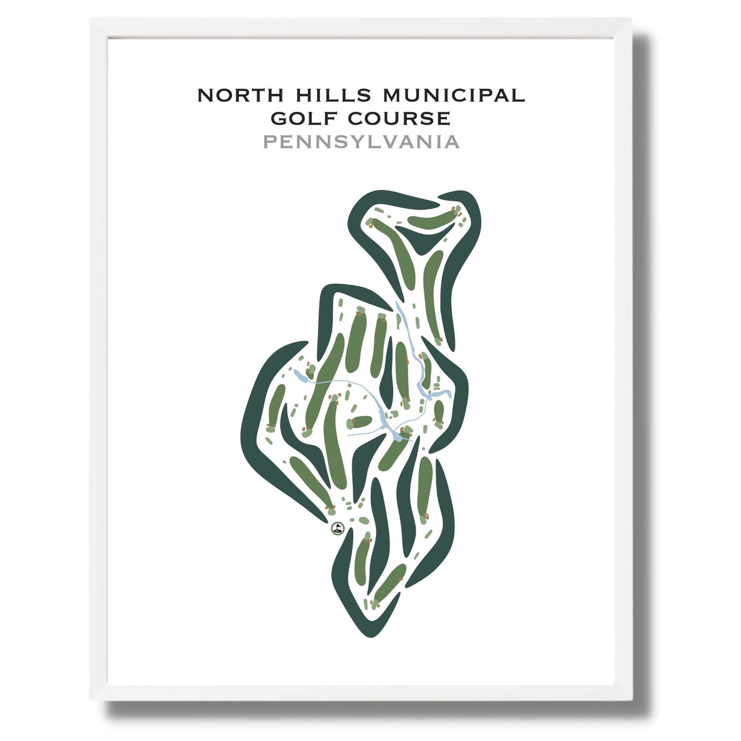 North Hills Municipal Golf Course, Corry, Pennsylvania - Printed Golf Courses
