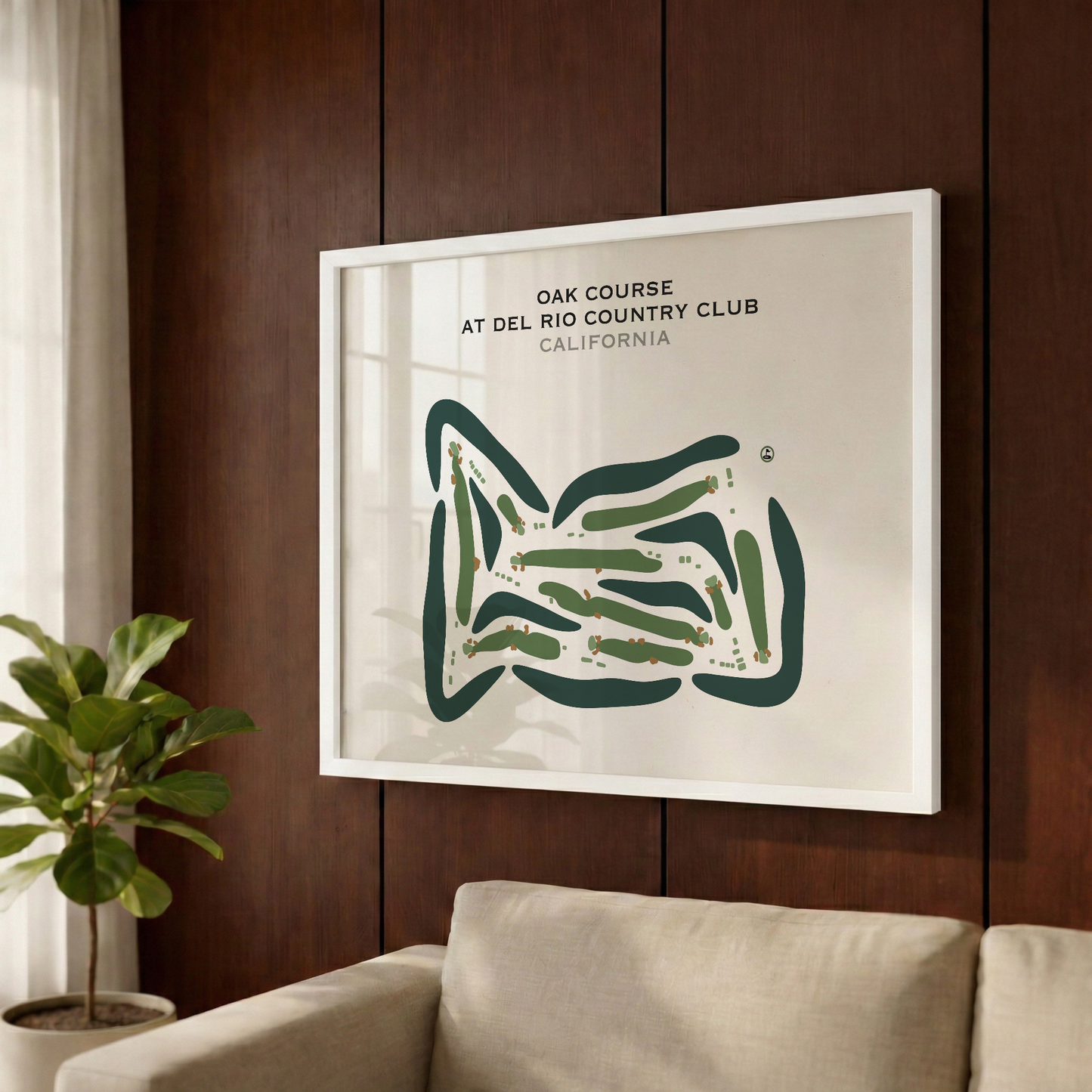 Oak Course at Del Rio Country Club, California - Printed Golf Courses