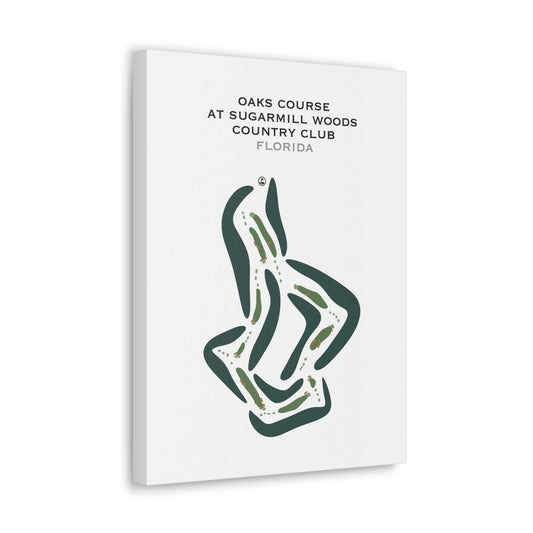 Oak Course at Sugarmill Woods Country Club, Florida - Printed Golf Courses