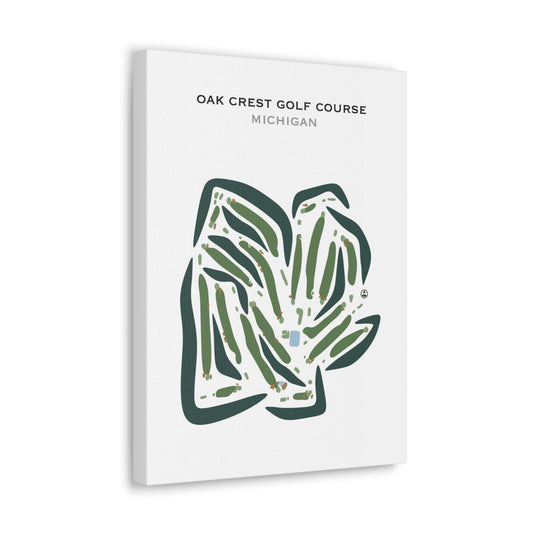 Oak Crest Golf Course, Michigan - Printed Golf Courses