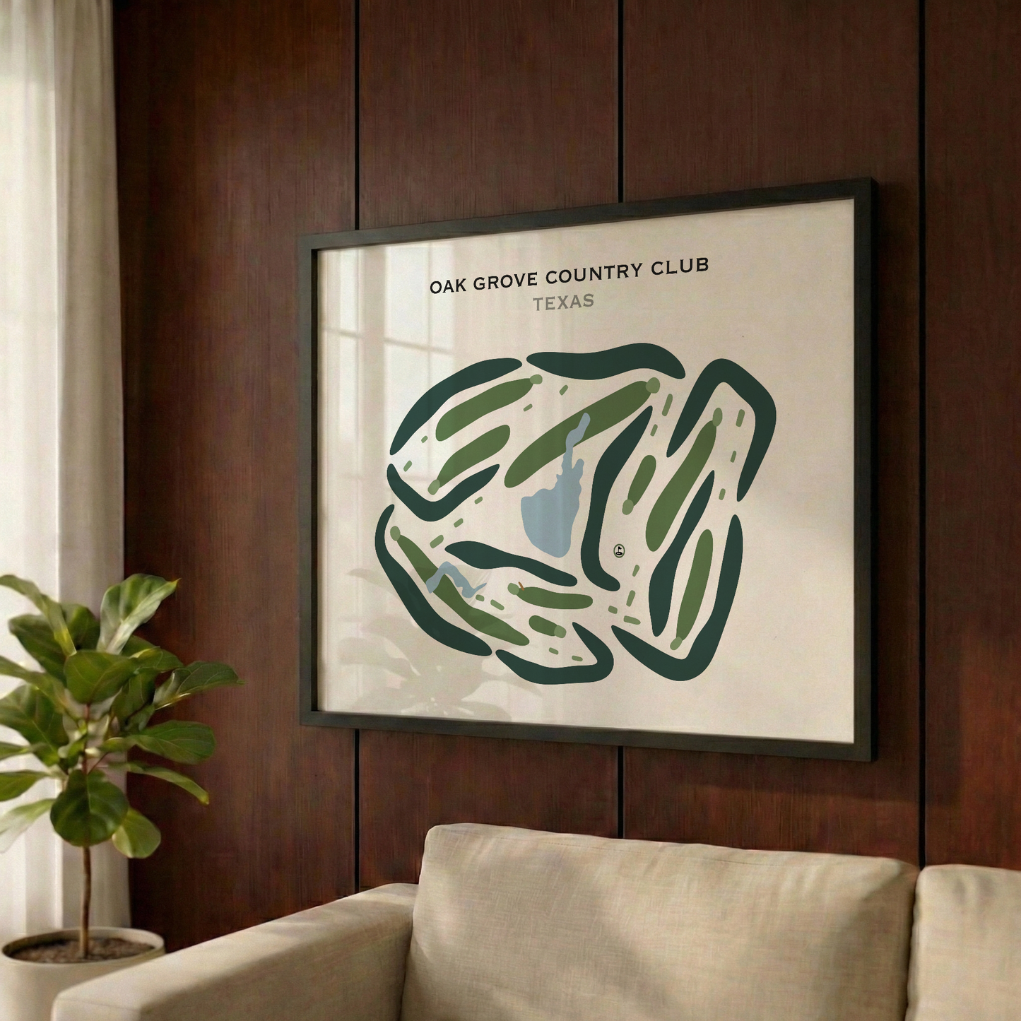 Oak Grove Country Club, Texas - Printed Golf Courses