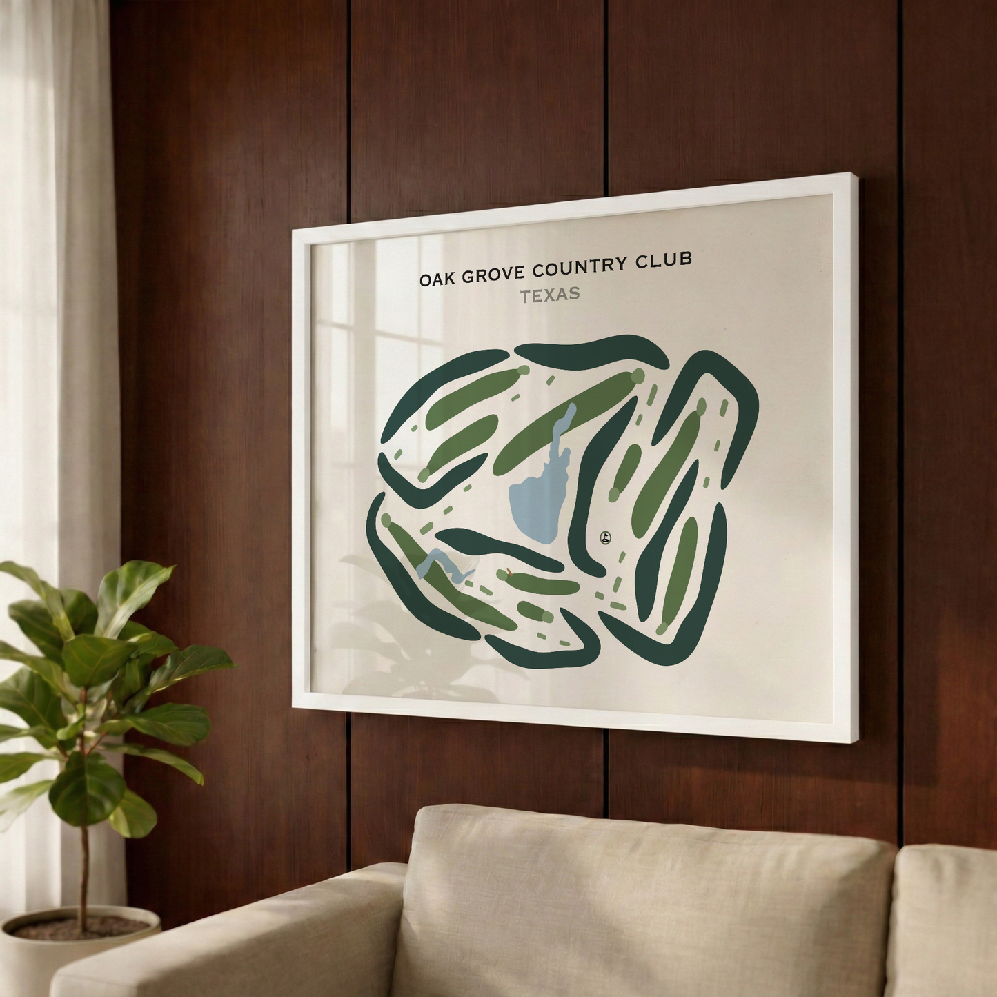 Oak Grove Country Club, Texas - Printed Golf Courses