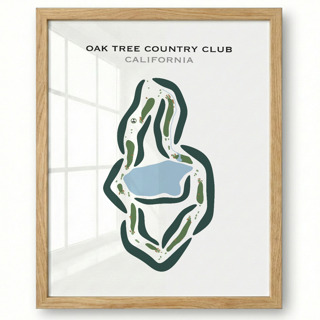 Oak Tree Country Club, California - Printed Golf Courses
