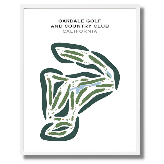 Oakdale Golf and Country Club, California - Printed Golf Courses