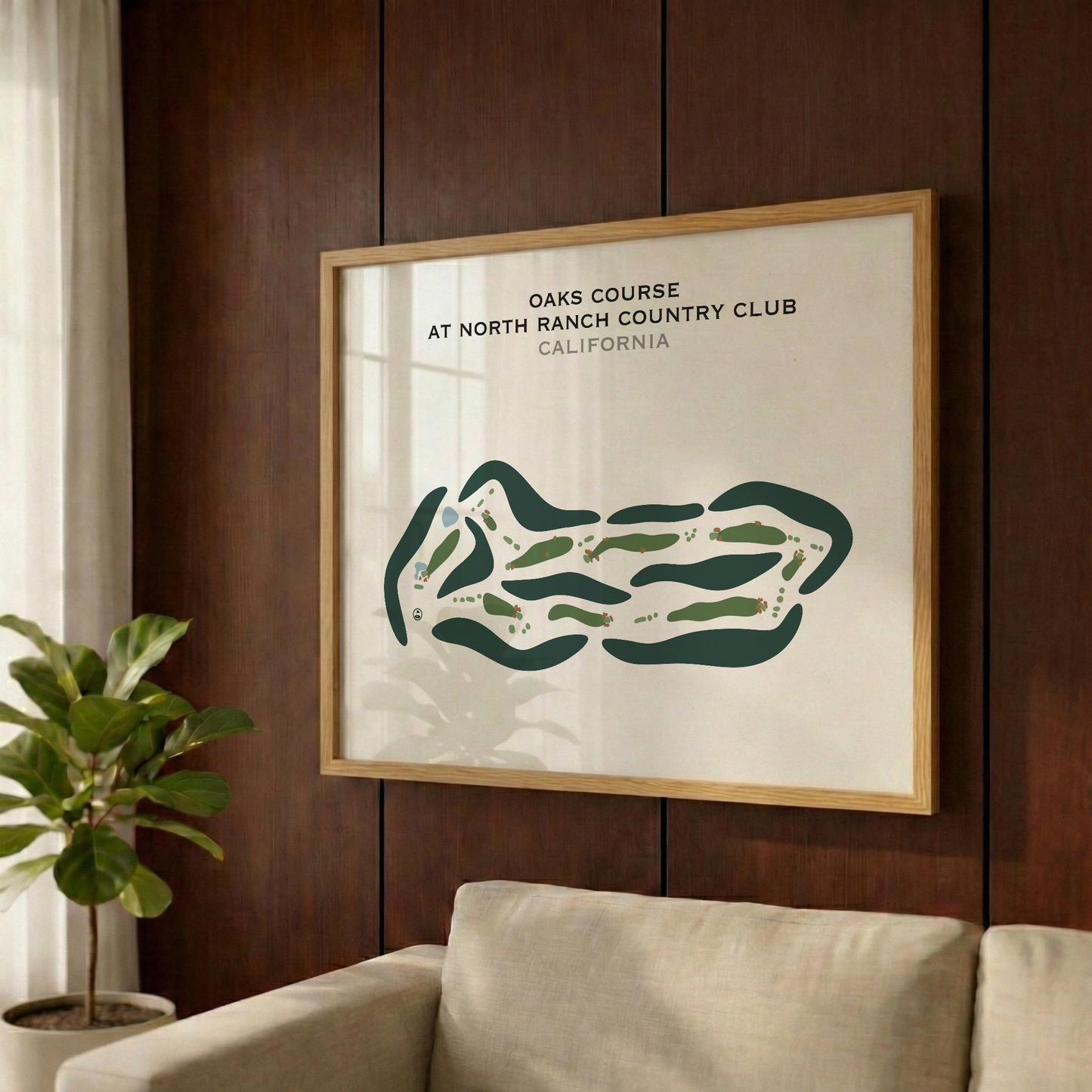 Oaks Course at North Ranch Country Club, California - Printed Golf Courses