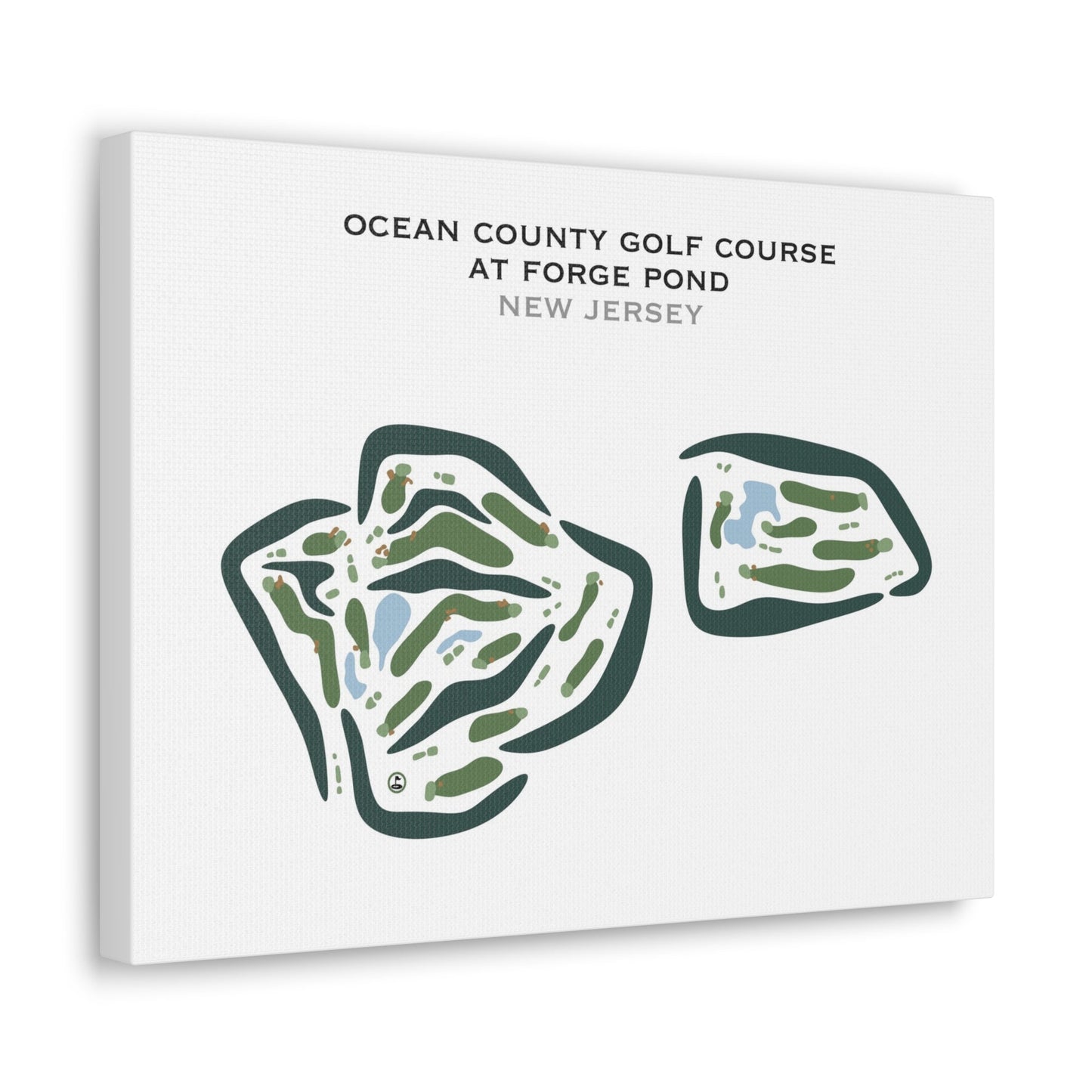 Ocean County Golf Course at Forge Pond, New Jersey - Printed Golf Courses