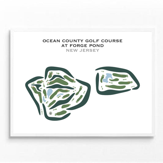 Ocean County Golf Course at Forge Pond, New Jersey - Printed Golf Courses