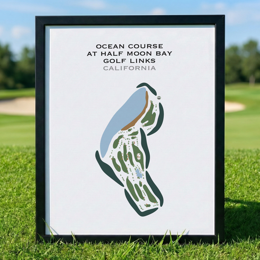 Ocean Course at Half Moon Bay Golf Links, California - Printed Golf Courses