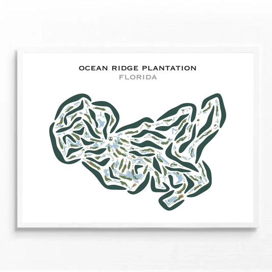 Ocean Ridge Plantation, Florida - Printed Golf Courses