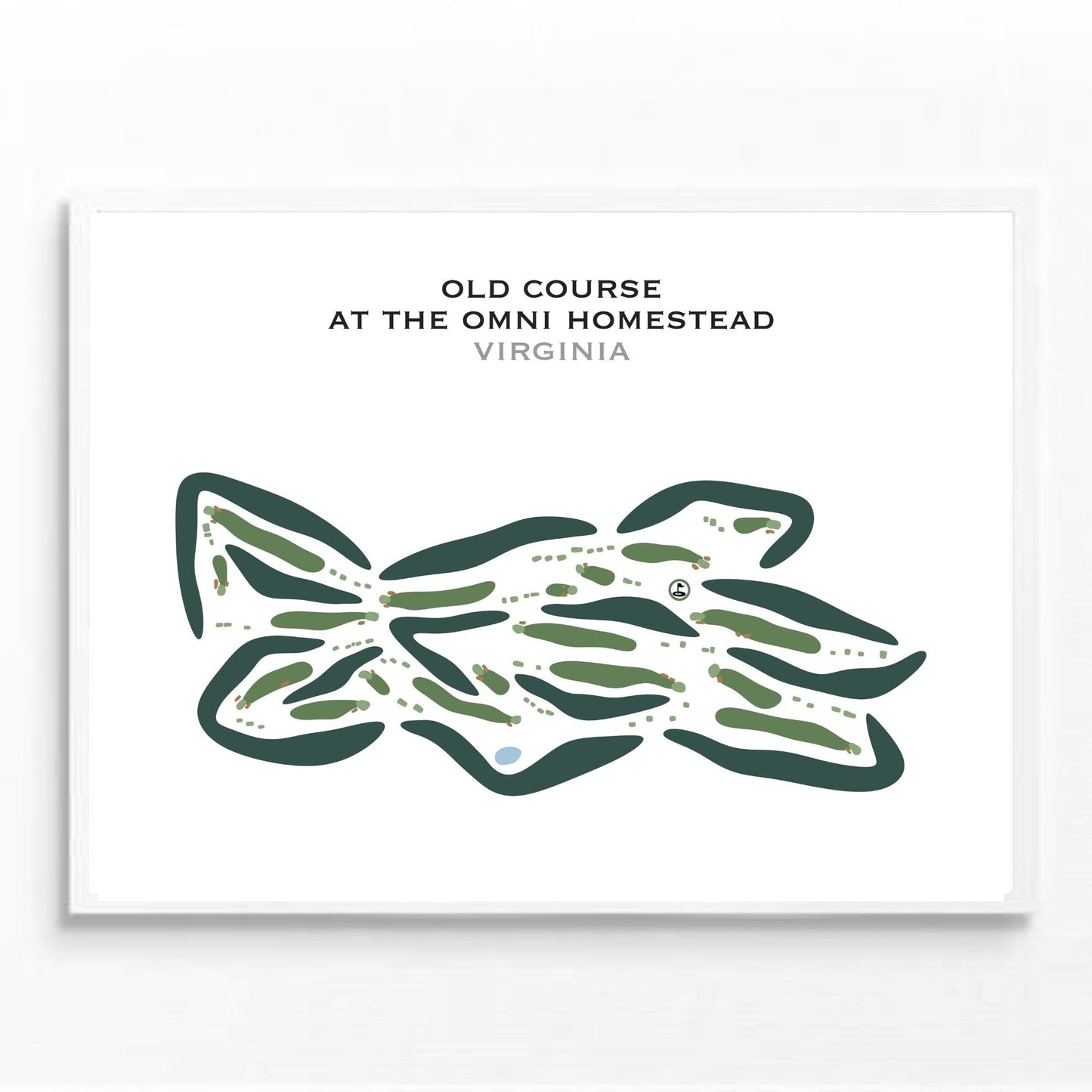 Old Course at The Omni Homestead, Virginia - Printed Golf Courses
