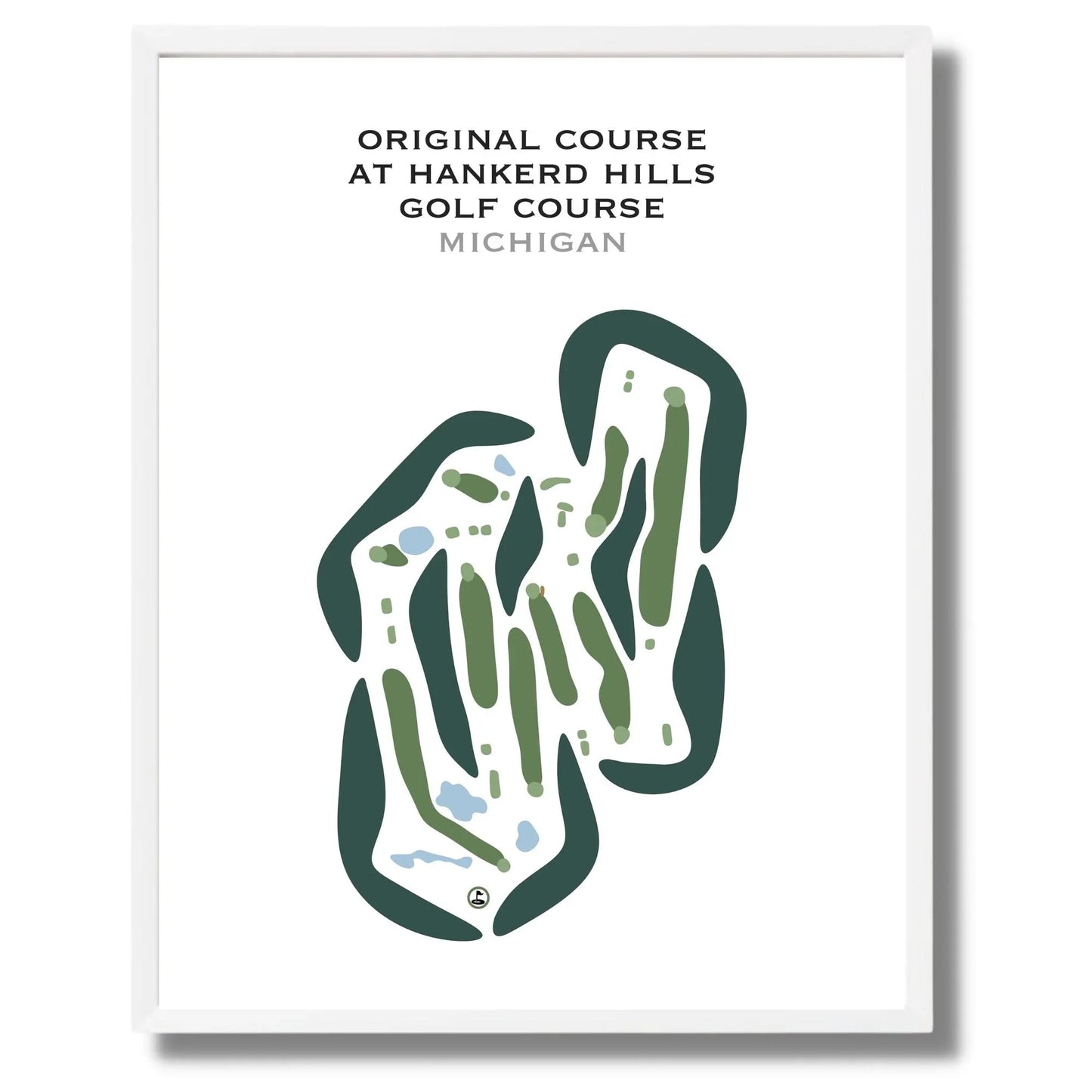 Original Course at Hankerd Hills Golf Course, Michigan - Printed Golf Courses