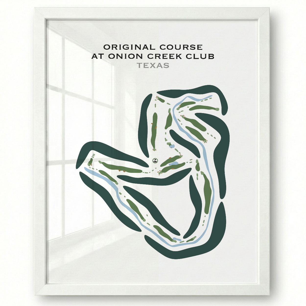 Original Course at Onion Creek Club, Texas - Printed Golf Courses