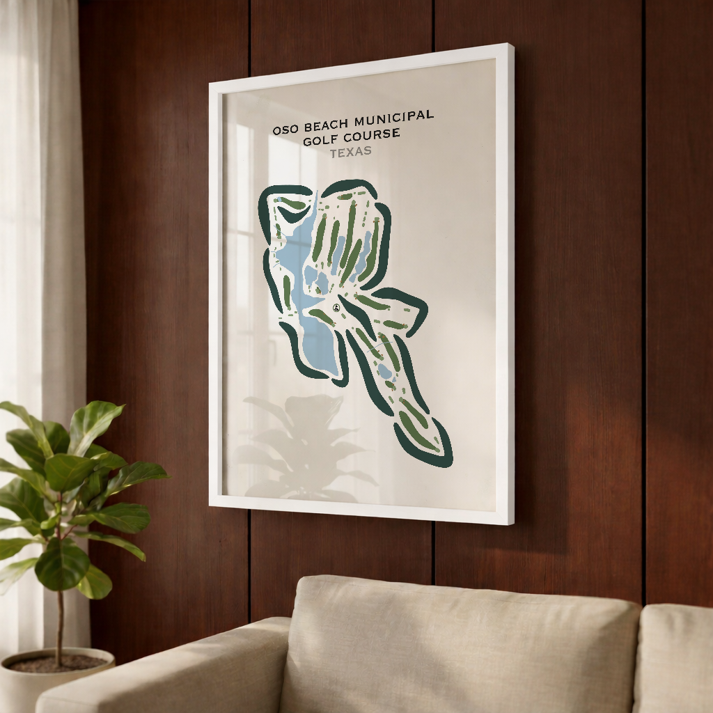 Oso Beach Municipal Golf Course, Texas - Printed Golf Courses