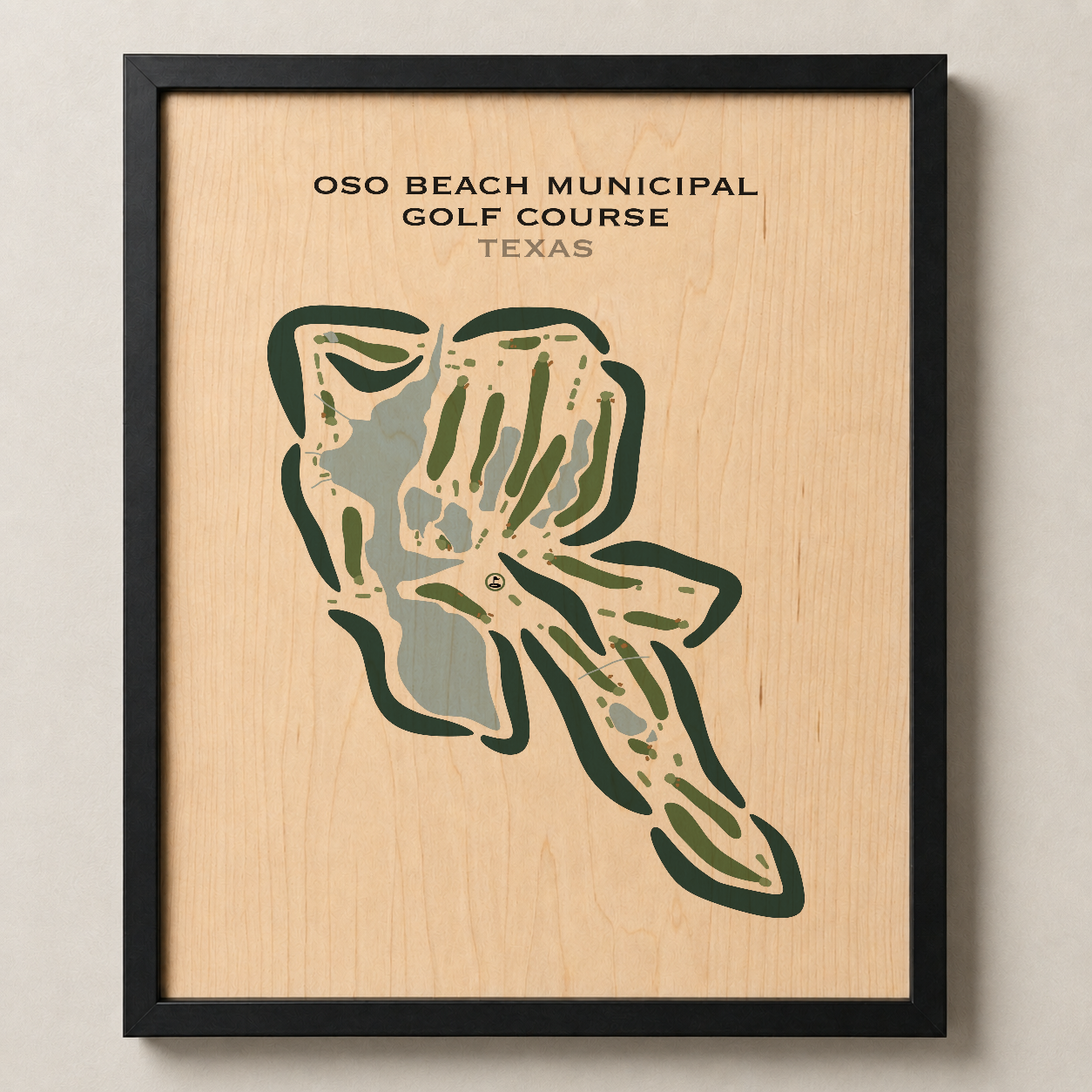 Oso Beach Municipal Golf Course, Texas - Printed Golf Courses