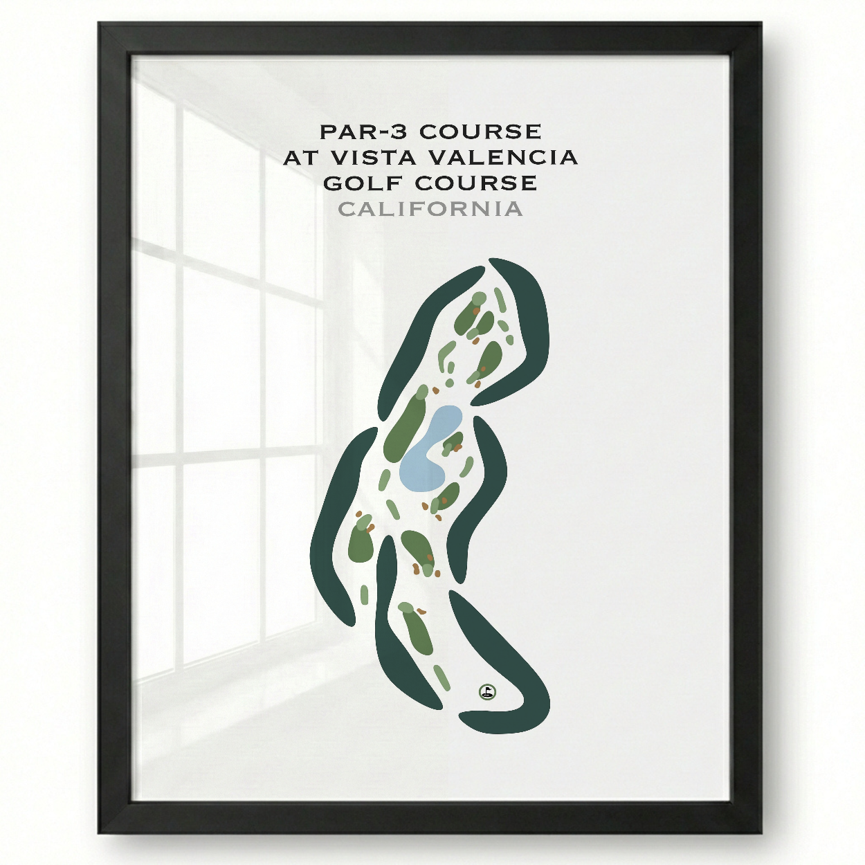 Par-3 at Vista Valencia Golf Course, California - Printed Golf Courses