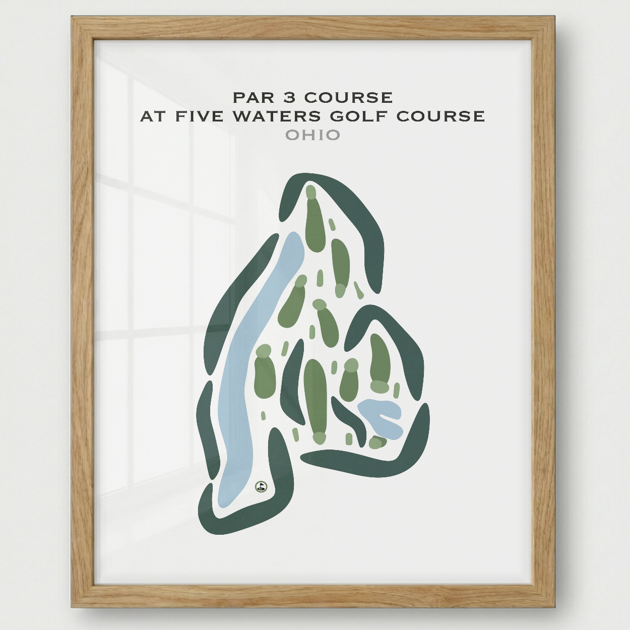 Par 3 Course at Five Waters Golf Course, Ohio - Printed Golf Courses