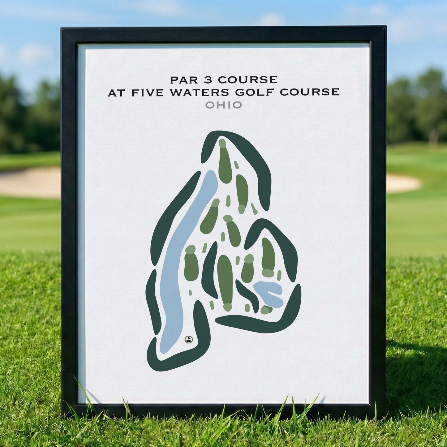 Par 3 Course at Five Waters Golf Course, Ohio - Printed Golf Courses