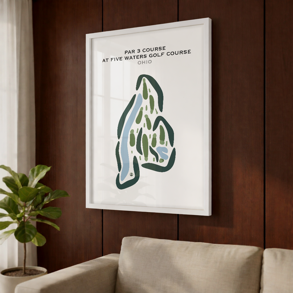 Par 3 Course at Five Waters Golf Course, Ohio - Printed Golf Courses