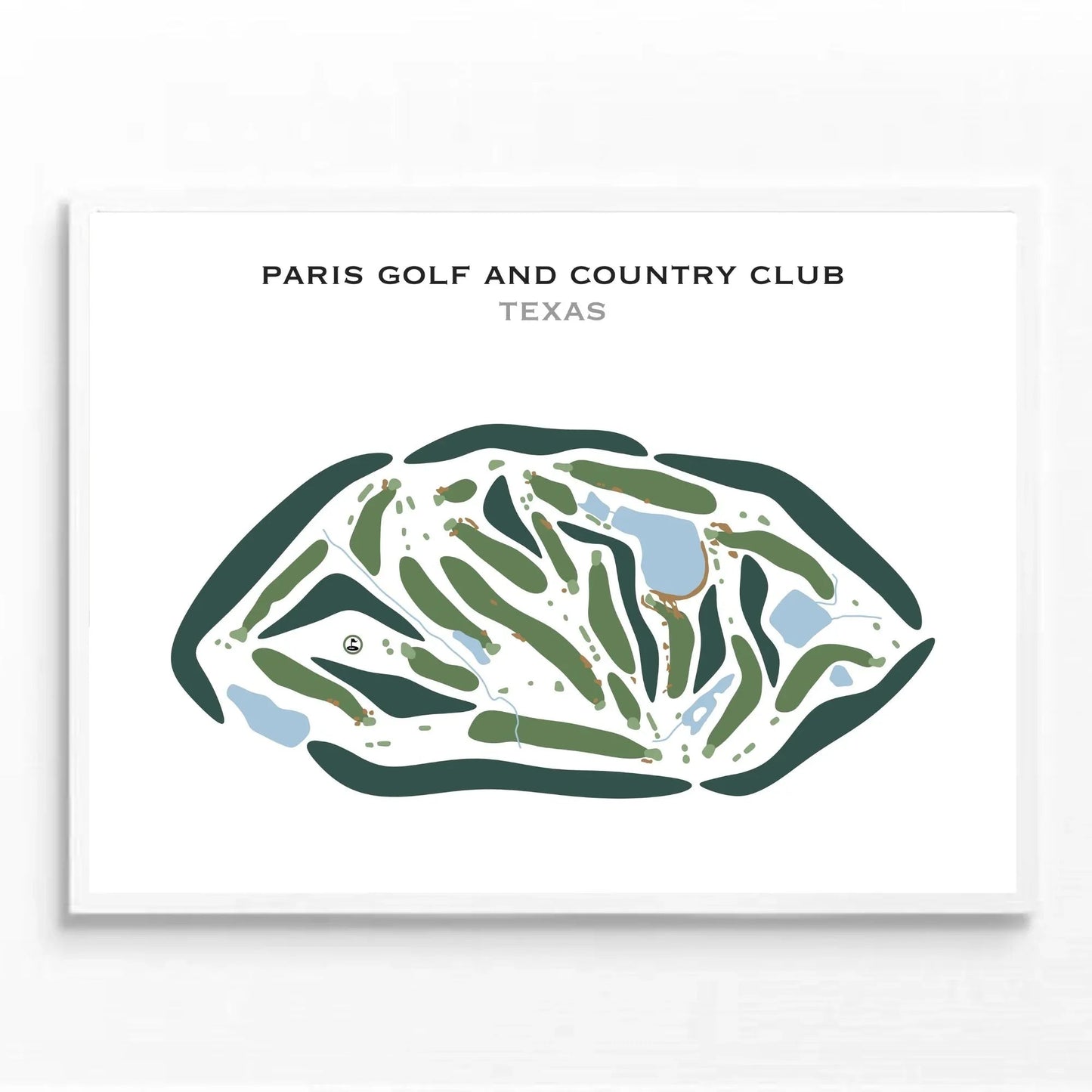 Paris Golf and Country Club, Texas - Printed Golf Courses
