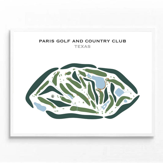 Paris Golf and Country Club, Texas - Printed Golf Courses