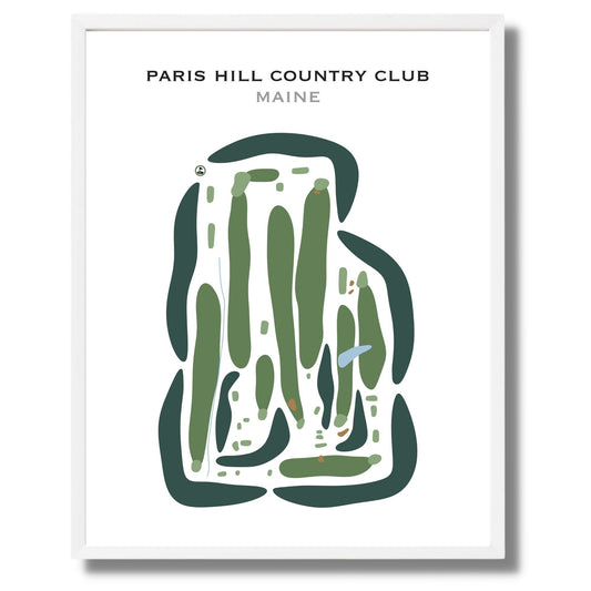 Paris Hill Country Club, Maine - Printed Golf Courses