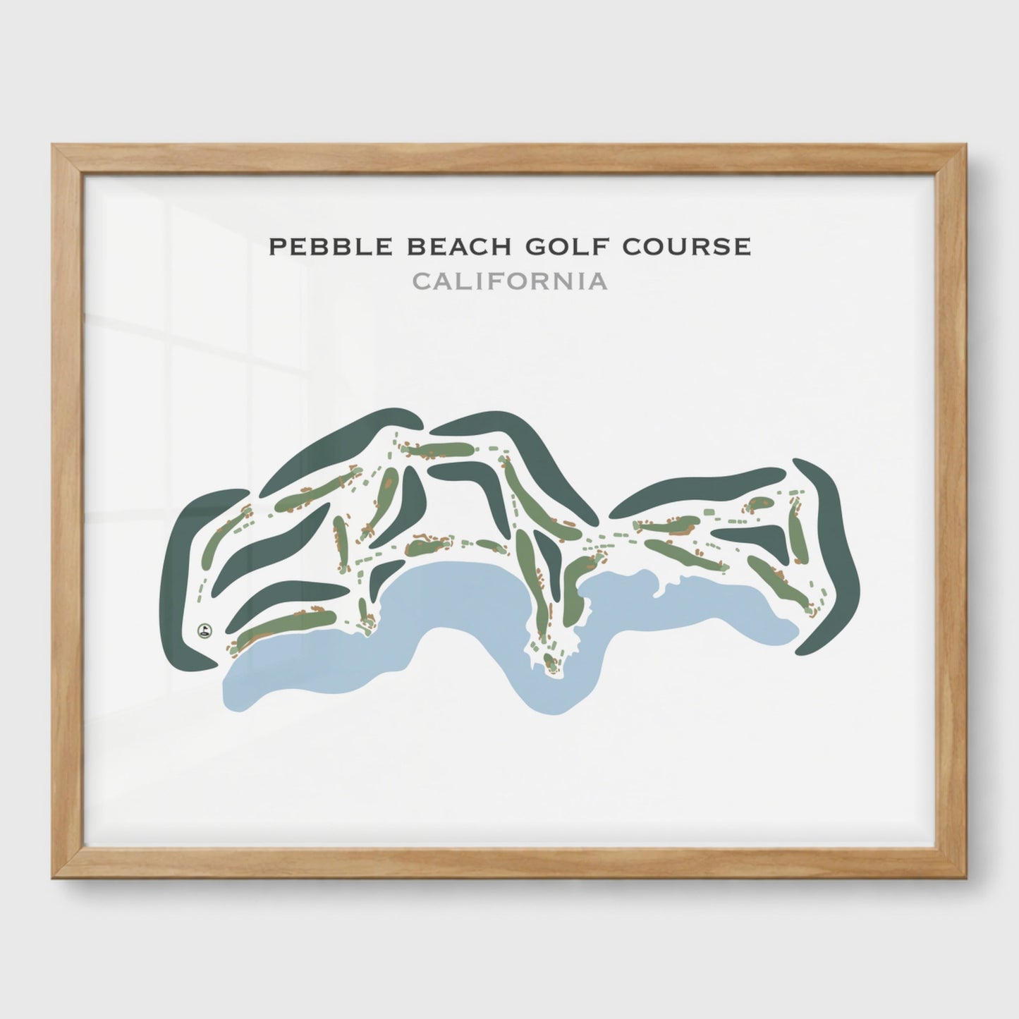 Pebble Beach Golf Links, California - Printed Golf Course