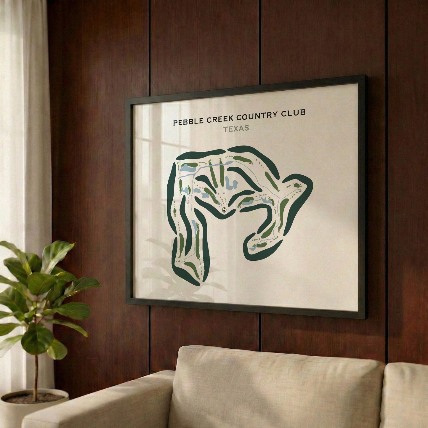 Pebble Creek Country Club, Texas - Printed Golf Courses