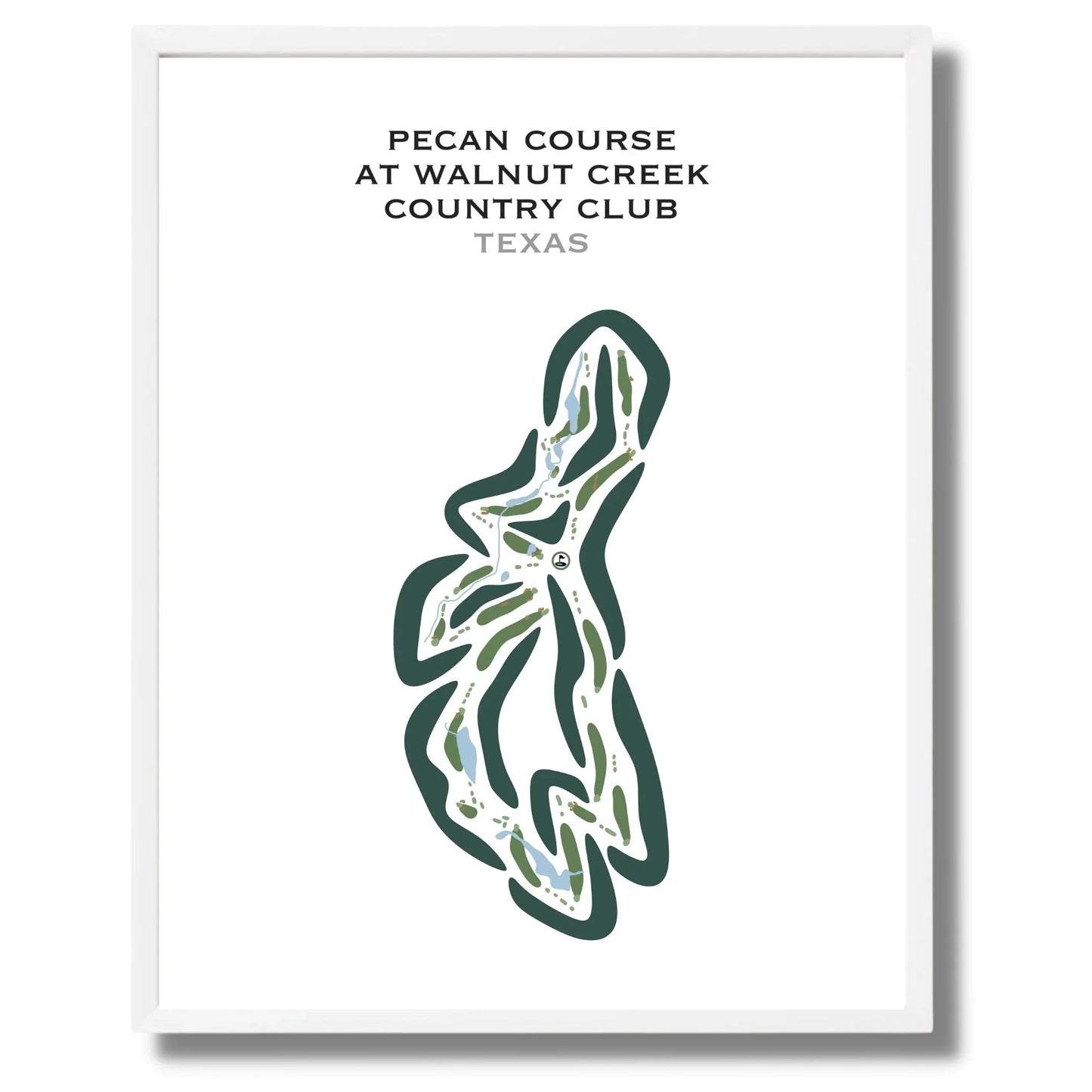 Pecan Course at Walnut Creek Country Club, Texas - Printed Golf Courses