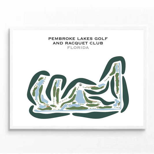 Pembroke Lakes Golf & Racquet Club, Florida - Printed Golf Courses