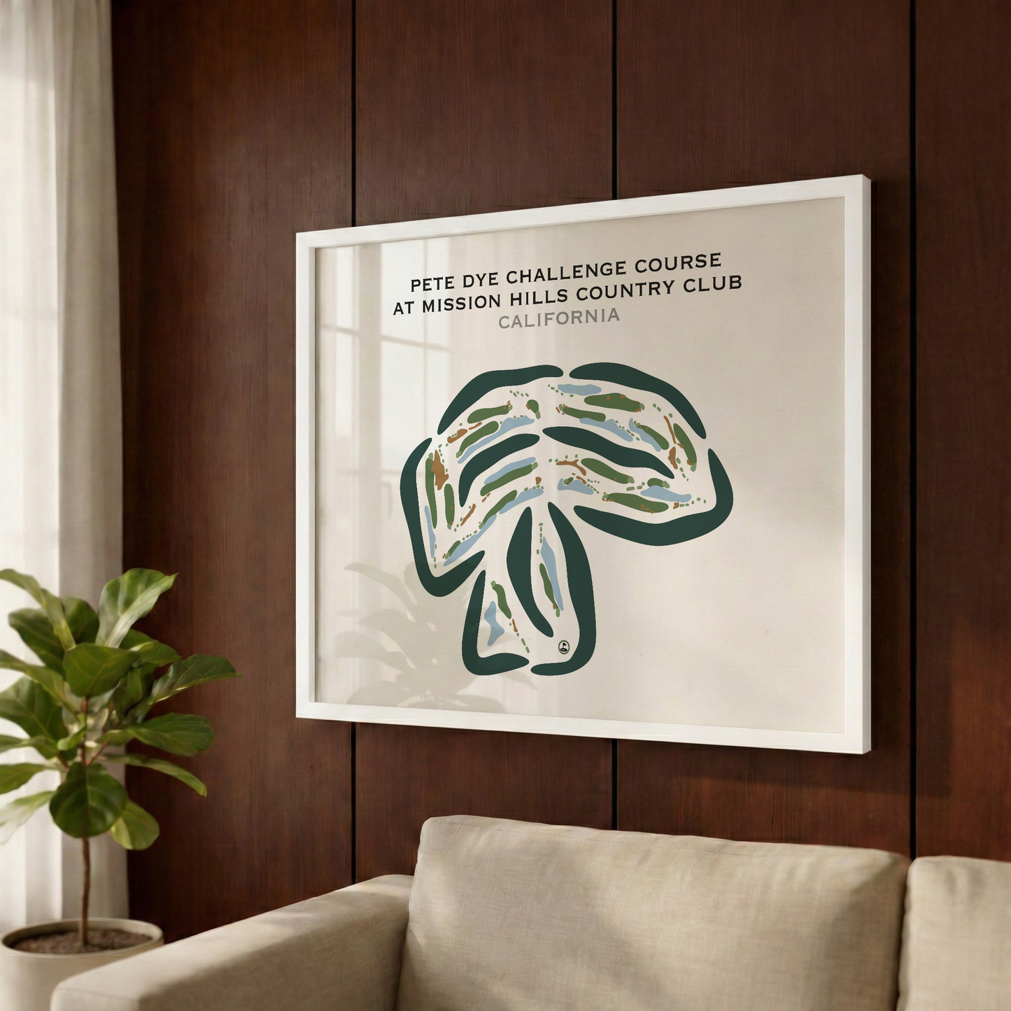 Pete Dye Challenge Course at Mission Hills Country Club, California - Printed Golf Courses