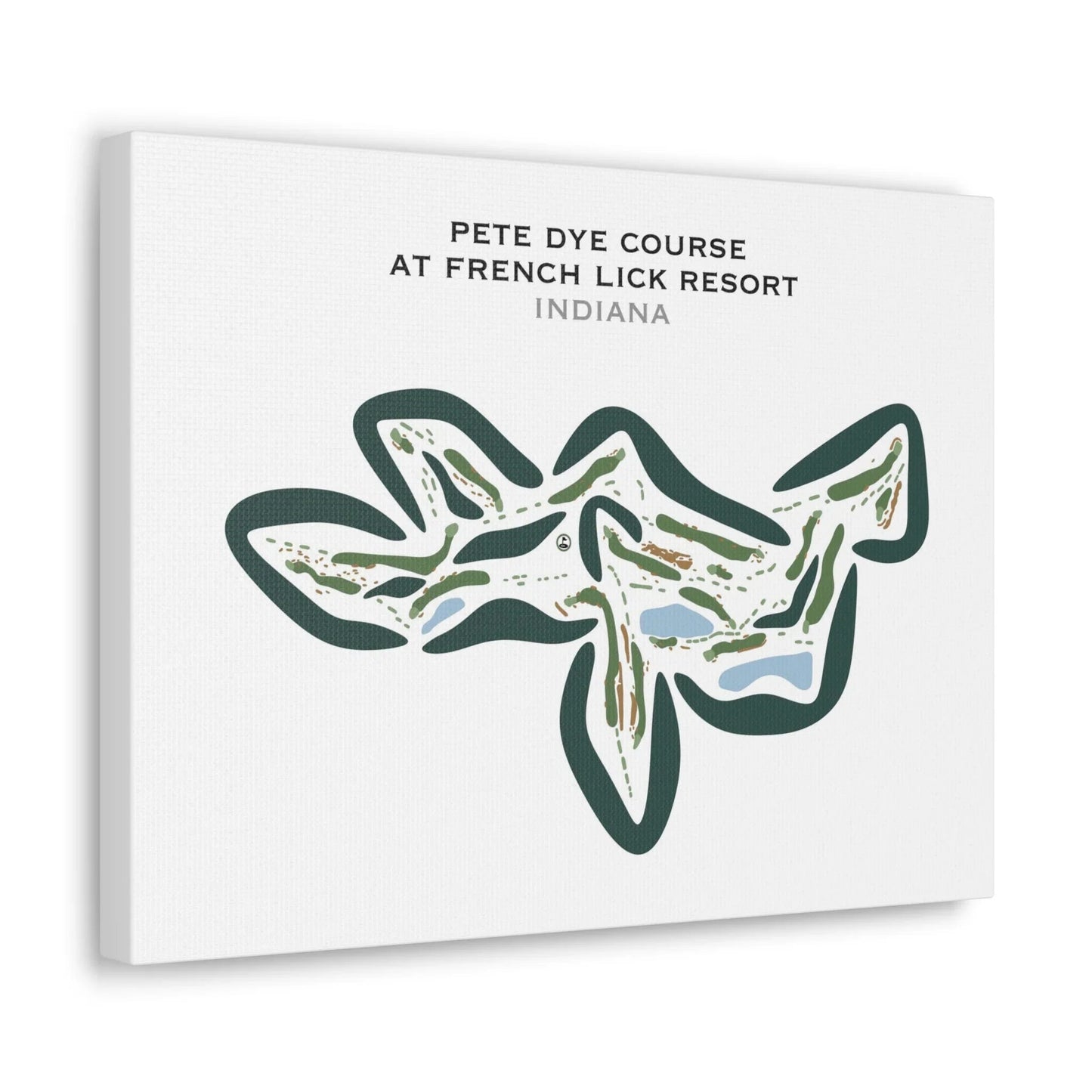 Pete Dye Course at French Lick Resort, Indiana - Printed Golf Courses