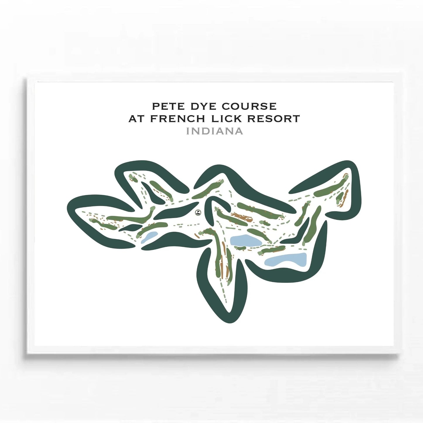 Pete Dye Course at French Lick Resort, Indiana - Printed Golf Courses