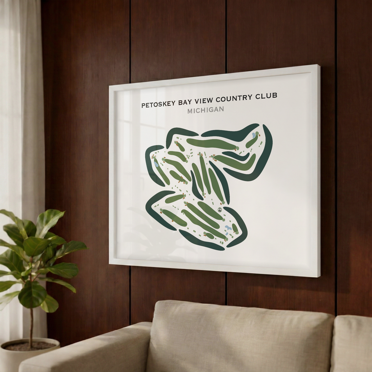 Petoskey Bay View Country Club, Michigan - Printed Golf Courses