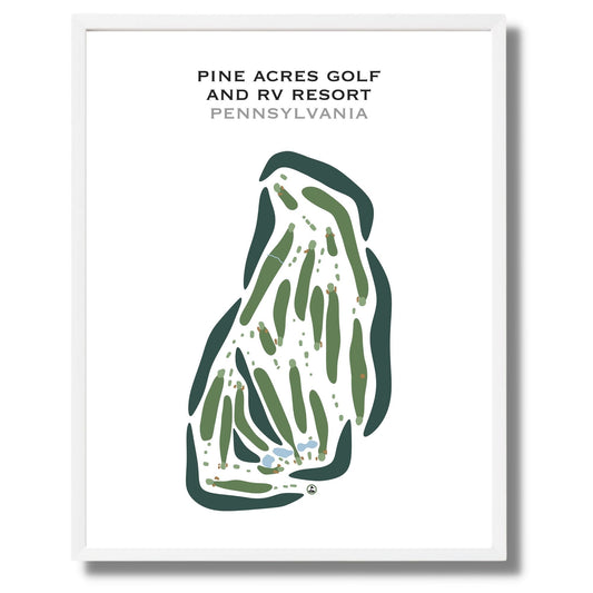 Pine Acres Golf & RV Resort, Pennsylvania - Printed Golf Courses