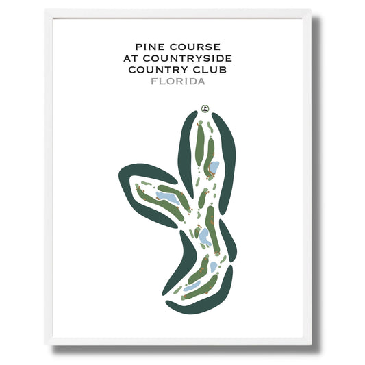 Pine Course at Countryside Country Club, Florida - Printed Golf Courses