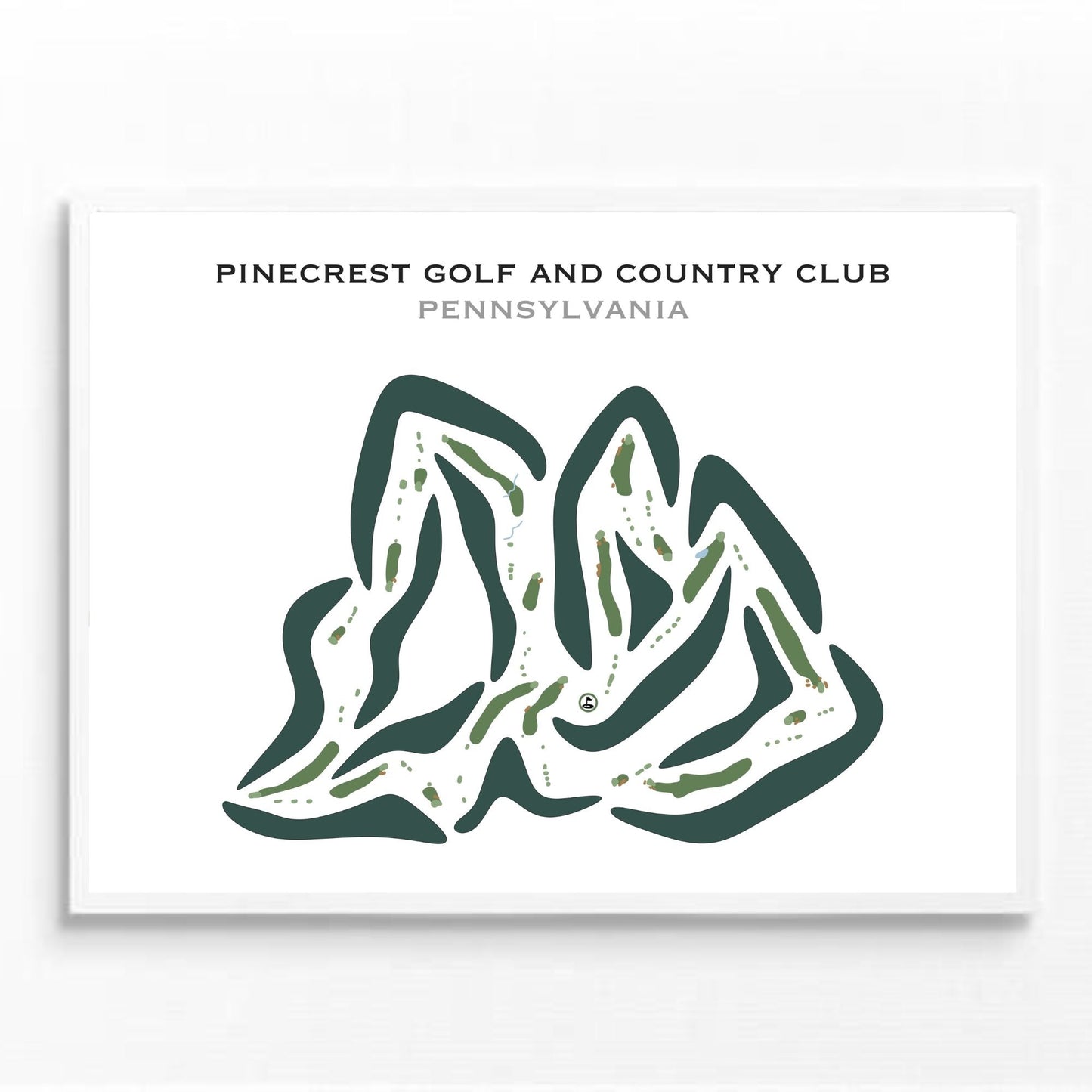 Pinecrest Lake Golf & Country Club, Pennsylvania - Printed Golf Courses