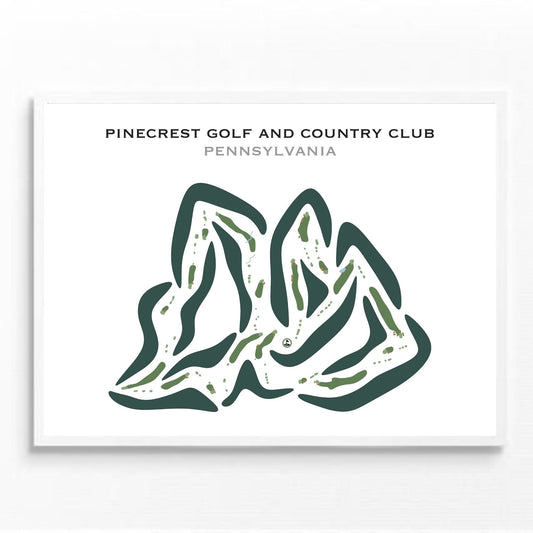 Pinecrest Lake Golf & Country Club, Pennsylvania - Printed Golf Courses