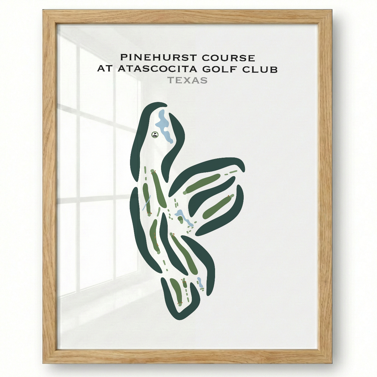 Pinehurst Course at Atascocita Golf Club, Texas - Printed Golf Courses