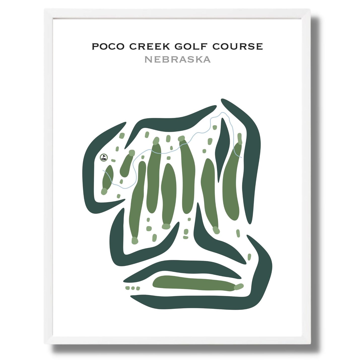 Poco Creek Golf Course, Nebraska - Printed Golf Courses