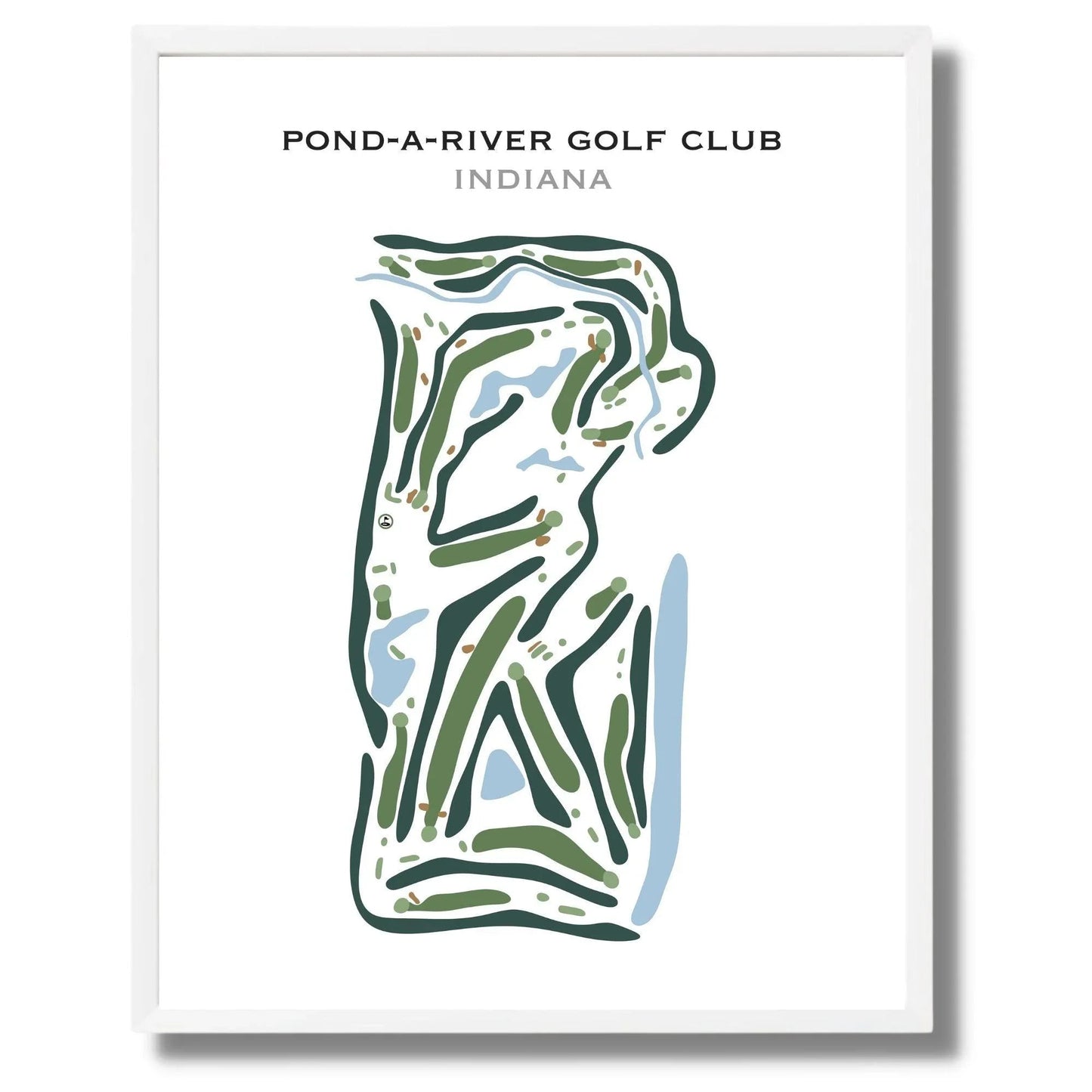 Pond-A-River Golf Club, Indiana - Printed Golf Course