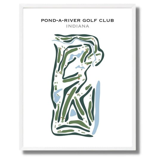 Pond-A-River Golf Club, Indiana - Printed Golf Course