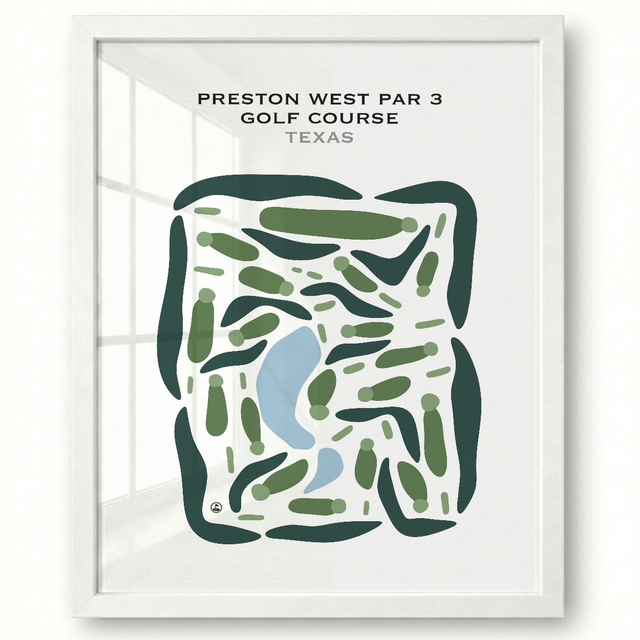 Preston West Par 3 Golf Course, Texas - Printed Golf Courses