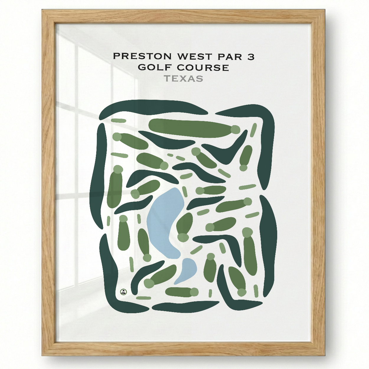 Preston West Par 3 Golf Course, Texas - Printed Golf Courses
